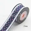 Fita de embalagem de presente com bolinhas de 25mm para grampo de cabelo, caixa de bolo DIY, cinto decorativo, fita de tecido 10 jardas/Rolo