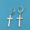 Pendientes para Mujer con Colgante Cruzado Simple Versátil Hebilla Redonda Joyería al por Mayor