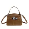 Bolso de Mano Cuadrado Pequeño Casual Retro de Nicho para Mujer 2025 Invierno Nueva Moda Bolso de Hombro Cruzado de Lujo Ligero con Bloques de Color