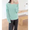 Suéter de punto cepillado de cachemira de seda de morera de alta calidad para mujer, nuevo estilo otoño 2026, jersey holgado con cuello redondo