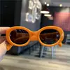 Óculos de Sol Infantis Ovais Simples Estilo Coreano Mostrando o Rosto Óculos de Sol Pequenos para Crianças Cor Macaron Óculos de Sol de Bebê Modernos Fofos