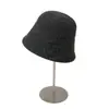 Sombrero de Pescador Blanco Tejido Estilo Japonés para Mujer 2025 Nuevo Moda Otoño e Invierno Sombrero de Cubo Cálido Sombrero Cloche Adelgazante