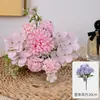 Flor artificial 5 cabezas diente de león hortensia ramo flor de mano para bodas accesorios para fotografía de bodas decoración floral para el hogar