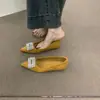 2026 Novos Sapatos Rasos Elegantes Pretos Estilo Francês para Eventos Sociais com Bico Fino e Strass, Sapatos de Festa de Alta Qualidade