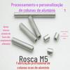 Porca cilíndrica de parafuso roscado M5 diâmetro externo 8 mm * comprimento 5-1000 mm coluna de alumínio oca processamento igual coluna alta isolamento coluna