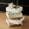 Armário de Armazenamento Móvel Estilo Nórdico para Uso Doméstico, Armário de Armazenamento para Sala de Estar, Armário de Mesa Giratório Estilo Ins, Armário de Cabeceira para Lanches