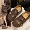 Novo Outono Feio Fofo Versátil Sapatos Birkenstock Modernos Fivela de Metal Casual Mocassins Slip-ons Sapatos Preguiçosos Confortáveis Sapatos Femininos