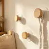 Gancho de Madera con Ventosa Estilo Nórdico para Entrada, Colgador de Abrigos y Sombreros, Gancho Redondo Adhesivo Montado en Pared para Bolsas, Gancho sin Taladro