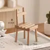 Suporte de Celular Móvel de Madeira Mini Cadeira Pequena Decoração de Mesa Ajustável Tablet Universal Base para Celular