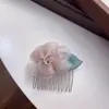 Pasador de Peine de Flor de Malla para Peinado de Princesa, Pinza para el Cabello de Corona Alta Esponjosa para Recoger Cabello Suelto, Accesorio para el Cabello