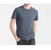Camiseta de Verano para Hombre de Algodón Puro de Manga Corta Color Sólido Moderna Versátil para Parejas Ajustada Estudiante Adolescente Camiseta Básica Deportes