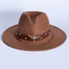 Sombrero Vaquero Occidental de Moda con Decoración de Cabeza de Vaca, Sombrero de Paja con Accesorios en Estilo Étnico Tribal Europeo y Americano