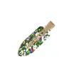 Pinza para el Cabello Vintage de Acrílico sin Costuras con Acetato de Brillo Colorido, Pinza de Pico de Pato Lateral para Flequillo, Pinza Recta para Flequillo