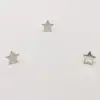Clavo de dos puntas de estrella de cinco puntas de 14*10 mm color sólido clavo de dos puntas de estrella clavo de doble ángulo plateado