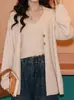 Tops de punto estilo Hong Kong para mujer, moda vintage nueva otoño e invierno 2026 chaqueta holgada de manga larga ropa de punto para mujer