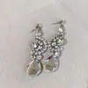 Conjunto de Collar y Pendientes de Borla con Gota de Agua de Pedrería Super Brillante Estilo Corte Francés, Accesorios para Vestido de Lujo Ligero de Alta Resistencia, Artículo de Venta Caliente