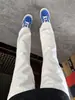 Calça de moletom cinza com flor branca, lâmina curva, masculina, outono, caimento solto, respirável, calça esportiva, casual americana, levemente flare, perna reta