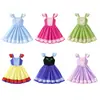 Venta especial de liquidación: Vestido de tirantes de algodón con mangas acampanadas, Blancanieves, Aurora, Cenicienta, Rapunzel Vestido de algodón