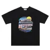Camiseta de manga corta de alta calidad de marca de moda americana RHUDE YYZP con estampado, estilo suelto oversize para pareja, moda urbana