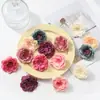 Flor de Peonía Pequeña Simulada Flor de Rosa de Borde Quemado Flor de Seda Fresca Pequeña Flor Simulada DIY Accesorios para Tocado de Flores Boda