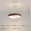 Nuevo Lámpara de Araña Creativa Escandinava con Grano de Madera para Restaurante Bar Protección Ocular Espectro Completo Anillo Artístico Lámparas LED para Dormitorio Principal
