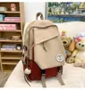 Mochila para Estudiantes de Secundaria Femeninas, Estudiantes Universitarias, Mochila Sencilla y Ligera, Color de Contraste, Gran Capacidad, Bolso Escolar Estilo Universitario