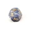 Dados Poliedros Safira Branca Natural com Números Gravados Conjunto de Sete Peças Dnd Dungeons and Dragons Z09