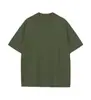 Camiseta masculina básica de manga curta, algodão puro, peso pesado, marca moderna, tamanho europeu, ombro caído, gola redonda, tamanho americano para exportação, oversized