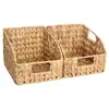 Cesta de Almacenamiento Tejida a Mano de Hierba de Calabaza para Juguetes, Artículos Varios, Bocadillos de Escritorio, Cosméticos y Almacenamiento de Entrada