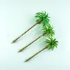 Decoración de paisaje micro-paisajismo vegetal de fondo para mesa de arena modelo de construcción árbol palmera colgante catorce postes