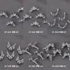 Joyería de circón para arte de uñas Arco de media luna francesa Diamante completo Amor Taladro en forma de V Circón plano Decoración tridimensional para uñas