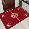 Alfombrilla de Suelo de Terciopelo de Cristal Estilo Chino para el Hogar, Felpudo Resistente al Desgaste y que Elimina el Polvo para la Puerta de Entrada, Felpudo Festivo para el Vestíbulo y la Entrada del Hogar