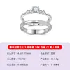 Anel de Prata S925 com Cravação Completa de Pedras Moissanite, Design Empilhável, Estilo Único e Minimalista, Versátil e Popular