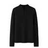 Novedad de otoño e invierno en punto estilo chino Tang para mujer, top con cuello cheongsam, suéter de punto con cuello mao abotonado, jersey de cachemir básico