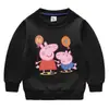 Sudadera de Terciopelo Infantil Peggy Piggy Niños Terciopelo Ropa de Otoño e Invierno Niñas Engrosada Cálida Base Ropa Infantil de Invierno
