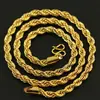 Collar Chapado en Oro para Hombre, Joyería de Oro Sudafricana, Oro Pulido a la Llama, Mismo Color por Dentro y por Fuera, Tendencia Nacional