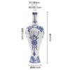 Nuevo Jarrón Cerámico Retro Estilo Chino Sala de Estar Lujo Ligero Arreglos Florales Hidropónicos Adornos Sentido Avanzado Porcelana Azul y Blanca Adornos Florales