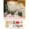 Decoración de escena para el primer cumpleaños del bebé con lazo estilo coreano y cortina de tela, pared de fondo versión familiar simple
