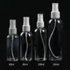 Frasco Pulverizador Plástico Transparente Fino Personalizado pelo Fabricante de 40ml para Líquido de Álcool, Pulverização de Névoa Fina, Frasco Pulverizador PET