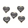 Estilo Coreano Rosa Perla Caliente Corazón de Amor Colgante de Aceite Goteante Accesorios de Joyería de Aleación DIY Colgante de Collar Pendientes