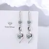Pendientes Transfronterizos para Mujer, Estilo Coreano, Literarios, Frescos, Dulces, Circonita de Diamante Rosa, Pendientes Maravillosos, Pendientes Cortos de Temperamento