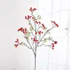 Nova Chinoiserie ~ Outono ~ Fruta Vermelha Fruta ~ Flores Artificiais ~ Decoração de Flores ~ Galhos de Frutas Vermelhas ~ Sorte ~ Sala de Estar com Frutas ~ Interior ~