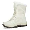 2481 Zapatos de Mujer Botas de Nieve Botas de Algodón Invierno Caña Alta Forro Polar Engrosados Cálidos Impermeables Talla Grande Suela Gruesa Zapatos Deportivos para Exteriores