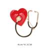 Comércio Exterior Amor Eletrocardiograma Broche de Gotejamento de Óleo Insígnia de Estetoscópio Desenho Animado Alfinete de Liga Acessórios Femininos Venda por Atacado