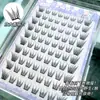 Milin pegamento dulce para pestañas sin pegamento 10 filas de pequeñas hojuelas de zorro fino pestañas postizas racimo único segmentadas rizado natural aspecto voluminoso