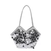 Bolsa Sequinada de Nicho Grande Capacidade 2026 Nova Elegante Versátil Bolsa de Mão Moda Bolsa de Ombro/Axila para Mulheres
