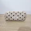 Bolso de Mano Retro de Pana con Lunares Bolso Tote para Estudiante Literario Lona Gran Capacidad Bolso para Almuerzo de Mamá Bolso para Lonchera