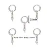 Accesorios para Joyería DIY Broche de Langosta con Cadena de Cuatro Secciones Llavero de Metal Llavero de Anillo Plano Colgante Decorativo V1045