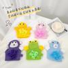 Fabricantes de toalhas de banho infantis desenhos animados indolor fofo com bola de flor de banho toalha de banho de uso duplo luvas de banho lenço umedecido atacado