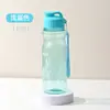Copo de Água Esportivo de Grande Capacidade Plástico Transparente PET Tampa Flip para Água Fria com Corda de Laca Outdoor Novo Garrafa de Água Brinde Publicitário